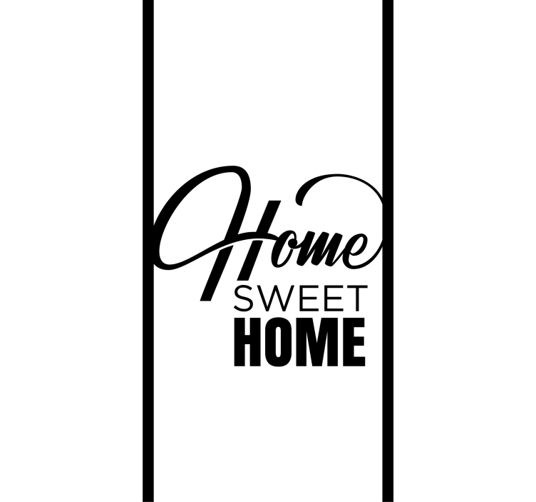 Black and white sweet home text roller blind - TenStickers