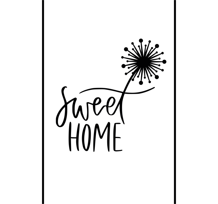 Sweet home with dandelion text roller blind - TenStickers