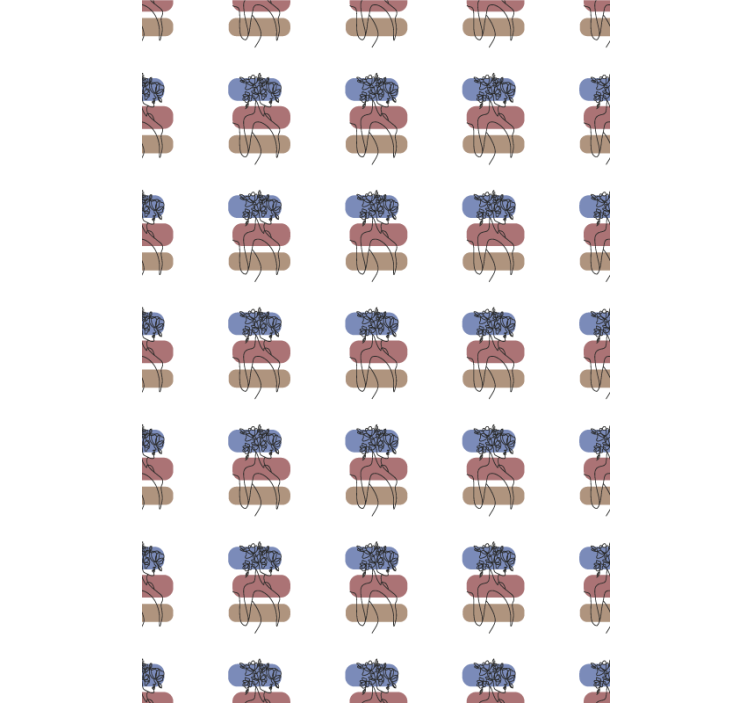 Geometric woman design flower roller blind - TenStickers