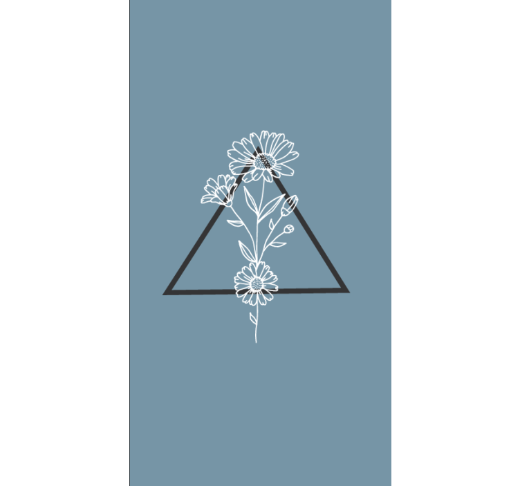Elegant triangle motif flowers and plants roller blind - TenStickers