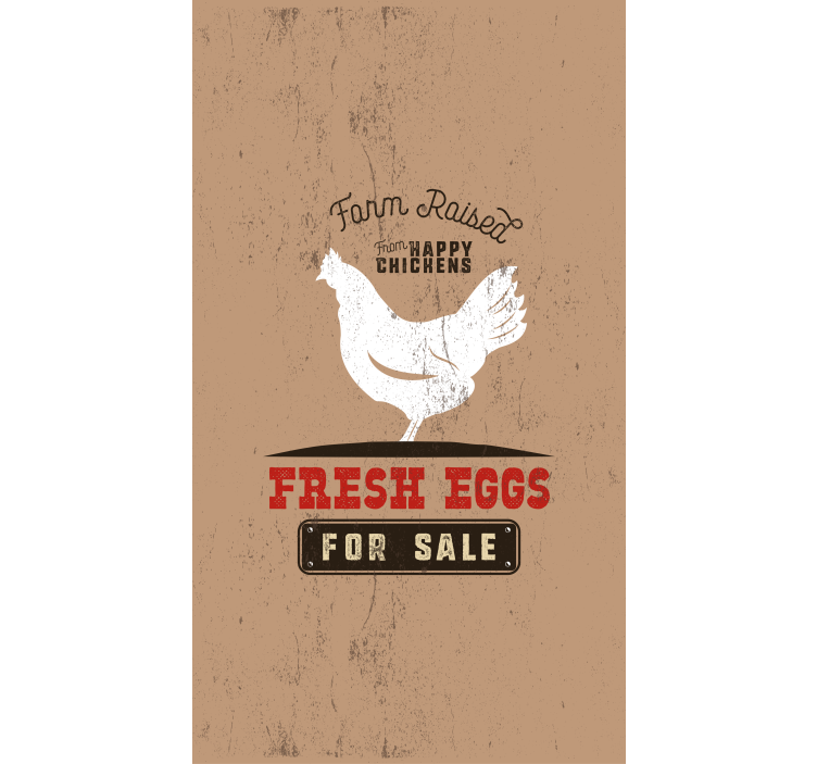 Fresh eggs white chicken Various animal blind - TenStickers