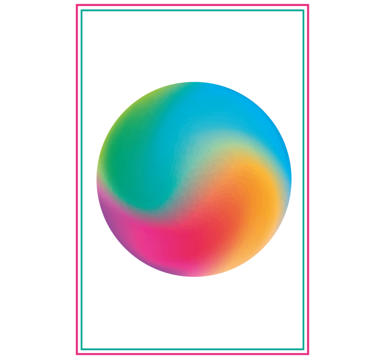 Abstract colorful sphere original roller blind - TenStickers
