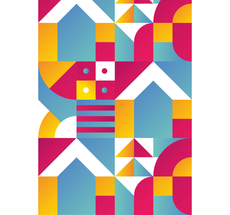 Geometric multicolor art Blind painting - TenStickers