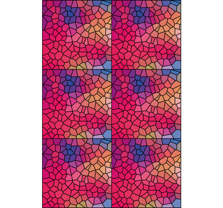 Mosaic colour pattern texture and pattern roller blind - TenStickers