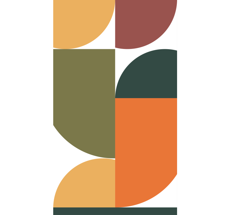 Geometric Shape Fusion modern roller blind - TenStickers