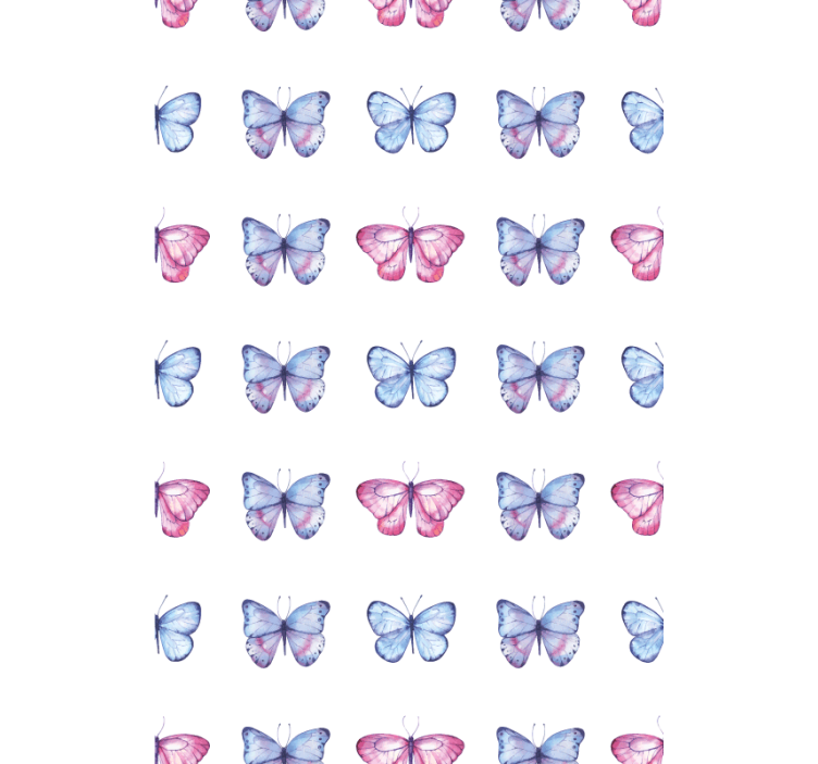 Butterfly roller blind with blue and pink wings - TenStickers