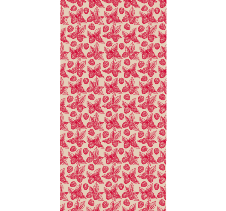 Raspberry Leaf Pattern fruit and vegetable roller blind - TenStickers