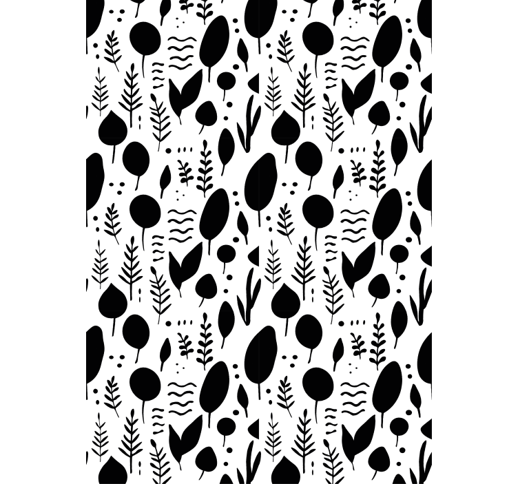 Botanical Silhouette Pattern tree roller blind - TenStickers