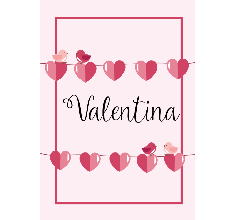 Love hearts and name teenage bedroom roller blind - TenStickers