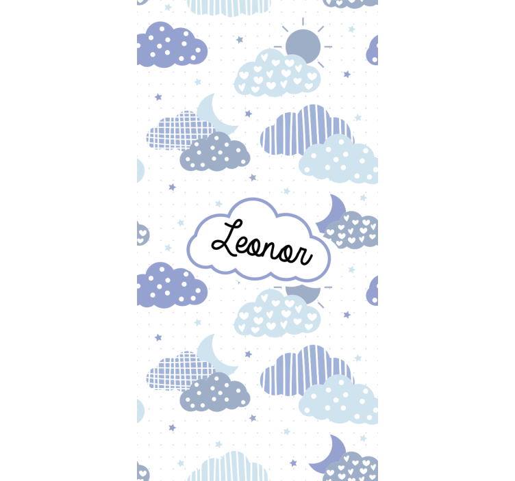 Cloud roller blind personalised cloud design - TenStickers