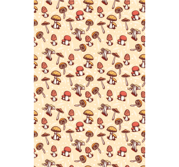 Original cartoon mushrooms Kitchen blind - TenStickers