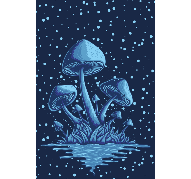 Mushroom water reflection original roller blind - TenStickers