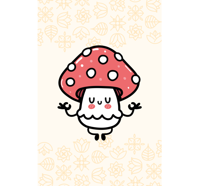 Cute happy mushroom childrens blind - TenStickers