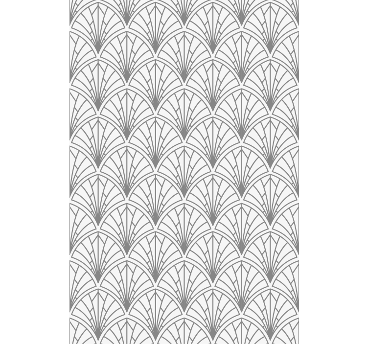 Grey leaves on white background Nordic blind - TenStickers