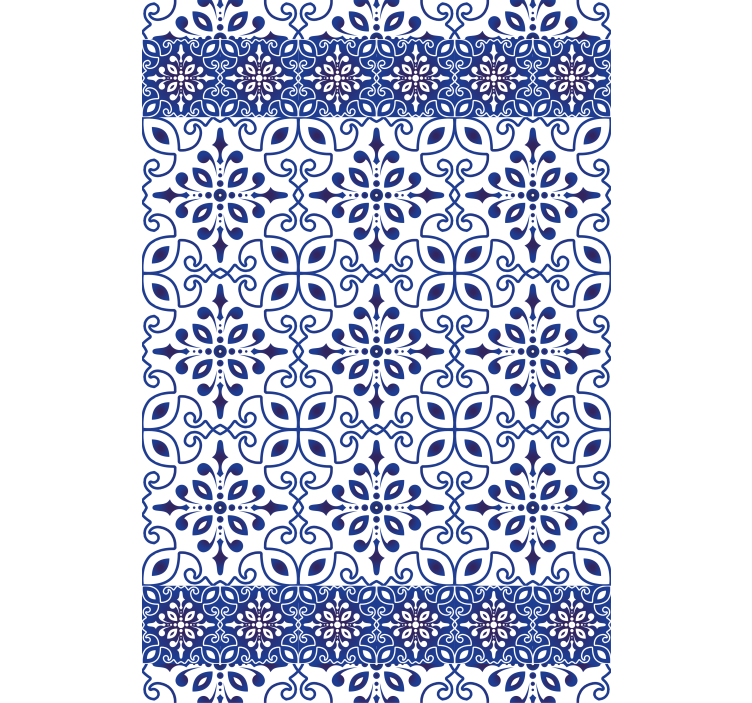 White and blue classic design Nordic blind - TenStickers