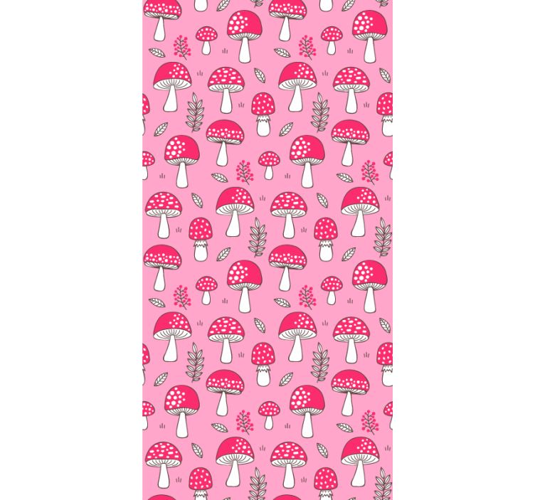 Mushroom Patterns flowers and plants roller blind - TenStickers
