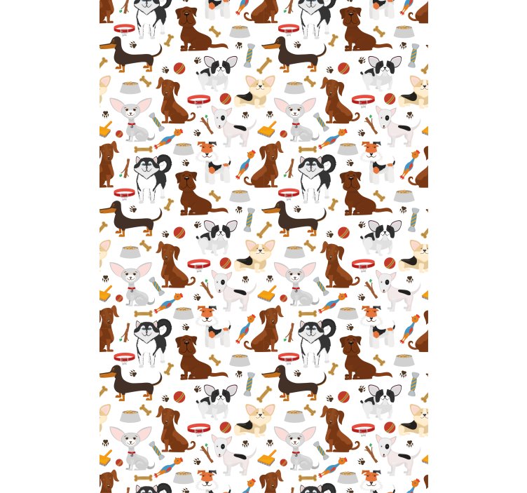Cute Dog Patterns animal roller blind - TenStickers