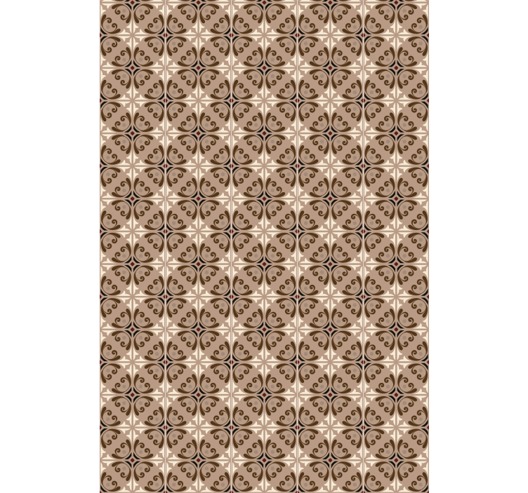 Texture and pattern roller blind in brown geometric pattern - TenStickers