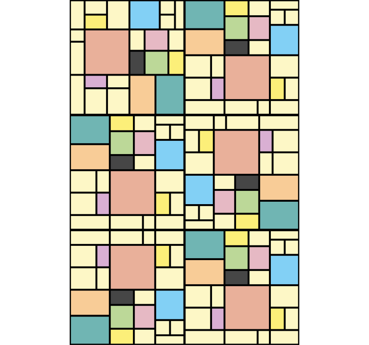 Patchwork color blocks Living room blind - TenStickers