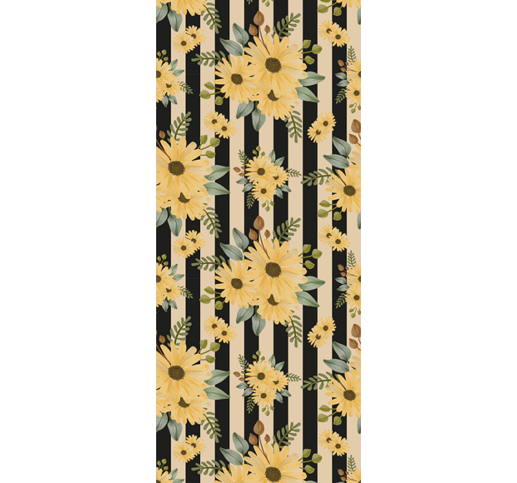 Sunflower Floral Motif flowers and plants roller blind - TenStickers