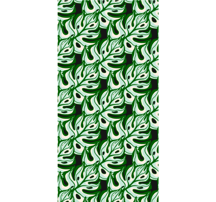 Lush Leaf Pattern flowers and plants roller blind - TenStickers