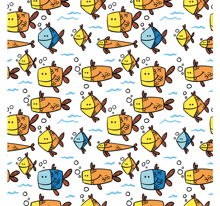 Multicolor fishes kids style Childrens blind - TenStickers
