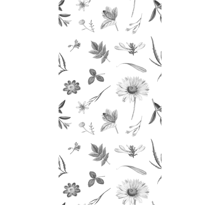 Botanical Garden Motif flowers and plants roller blind - TenStickers