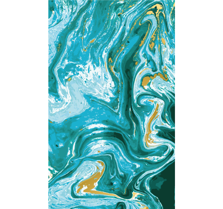 Marbled Aqua Swirls texture and pattern roller blind - TenStickers