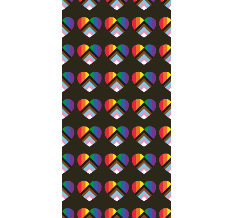 Vibrant Heart Pattern fun roller blind - TenStickers