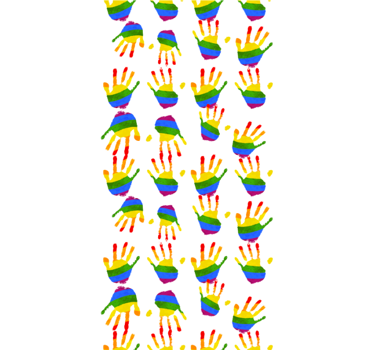 Colorful handprints pattern original roller blind - TenStickers