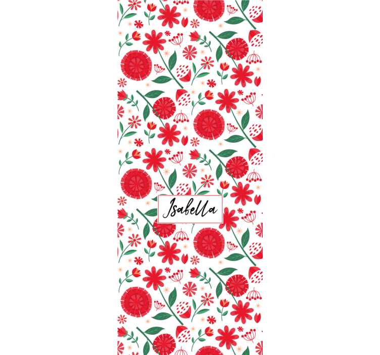Flowers and plants roller blind floral pattern customization - TenStickers