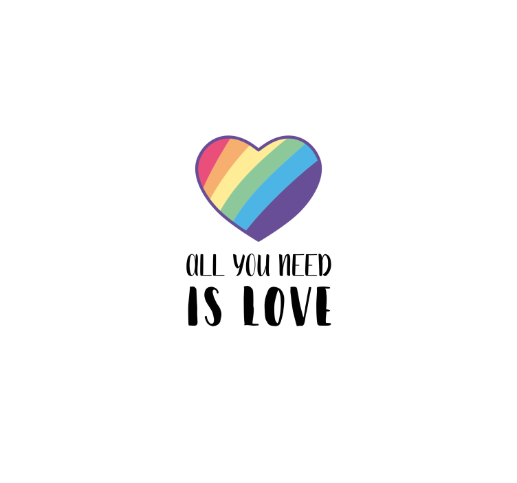 All you need is love text roller blind - TenStickers