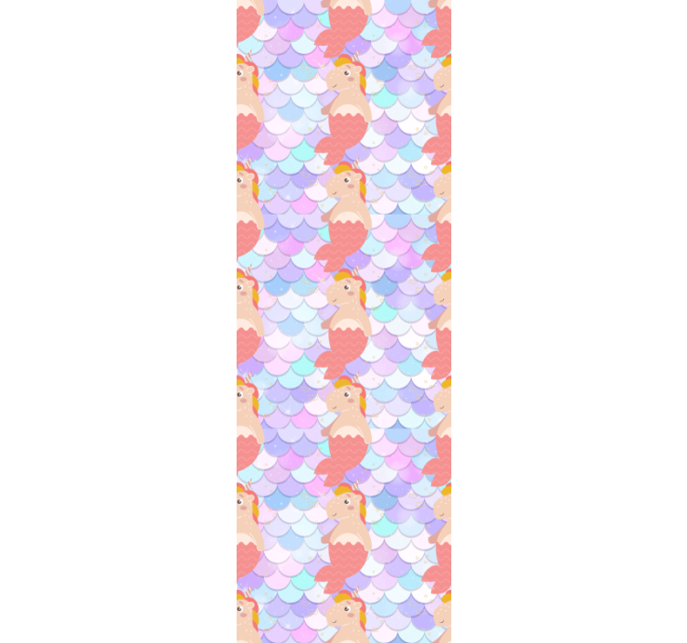 Unicorn mermaid pattern children room roller blind - TenStickers