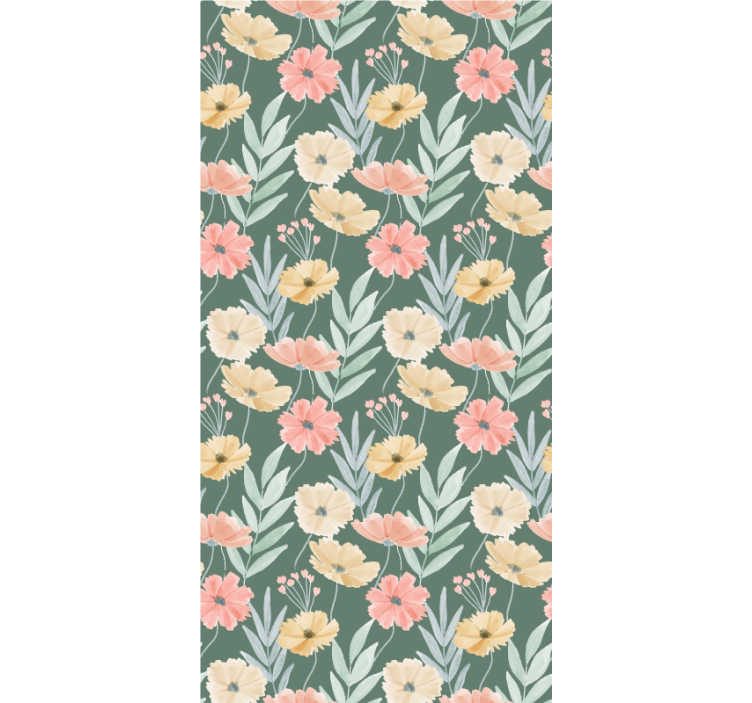 Flowers and plants roller blind graceful botanical design - TenStickers