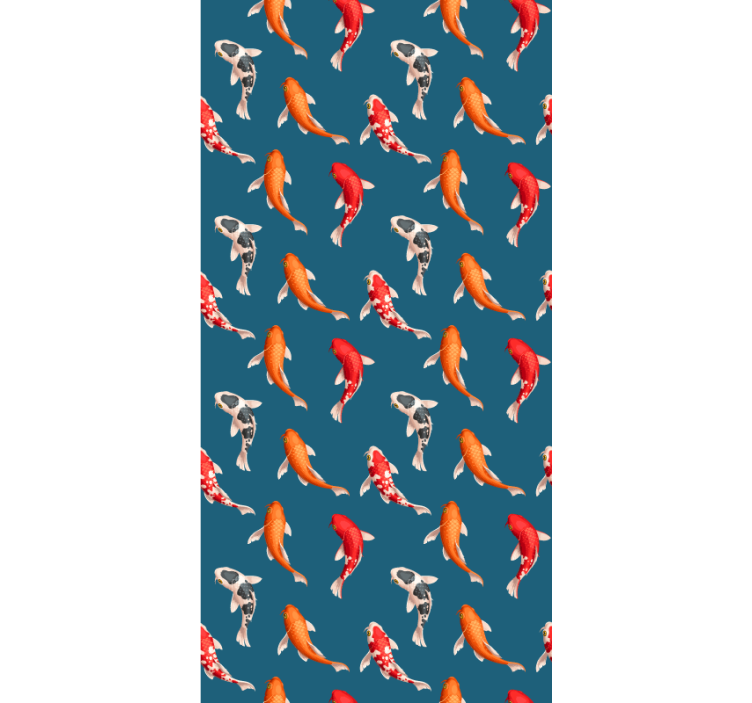 Koi Fish Pattern animal roller blind - TenStickers