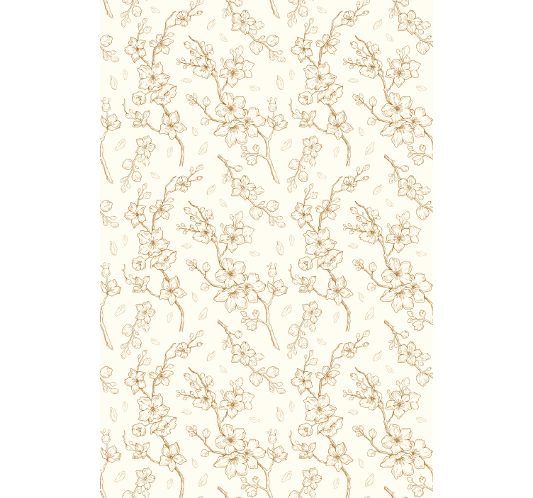 Cream flower sakura blossom Flower blind - TenStickers