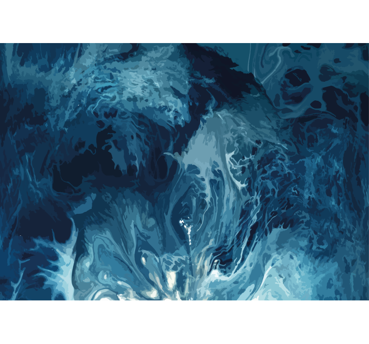 Fluid Ocean Waves texture and pattern roller blind - TenStickers