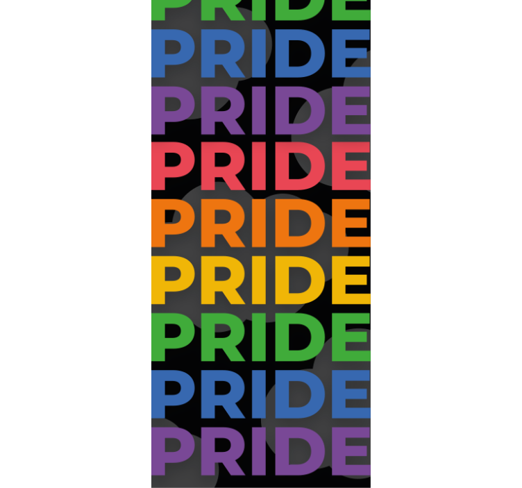 Bold Pride Letters text roller blind - TenStickers