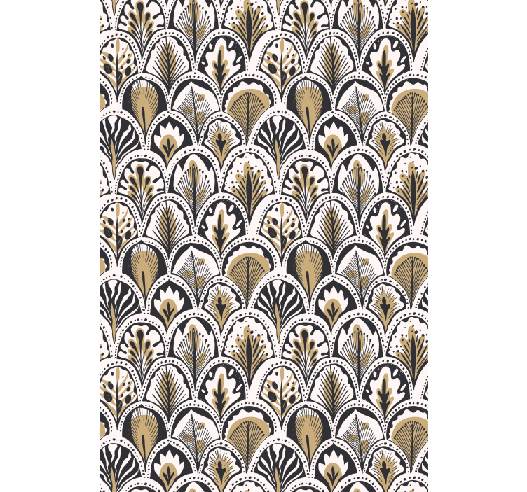 Golden pattern flower roller blind - TenStickers
