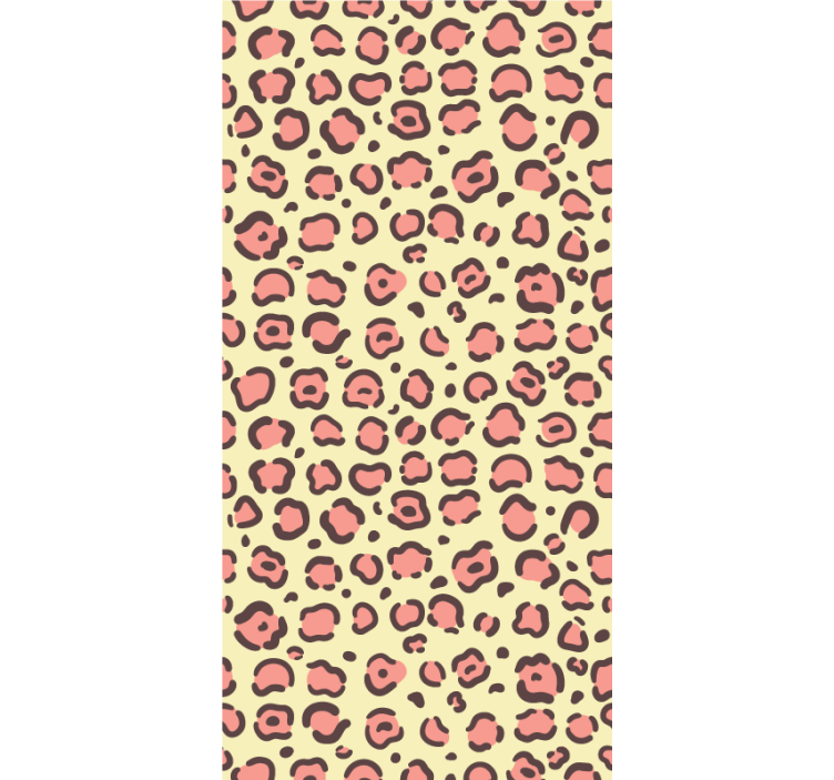 Pink and yellow leopard animal roller blind - TenStickers