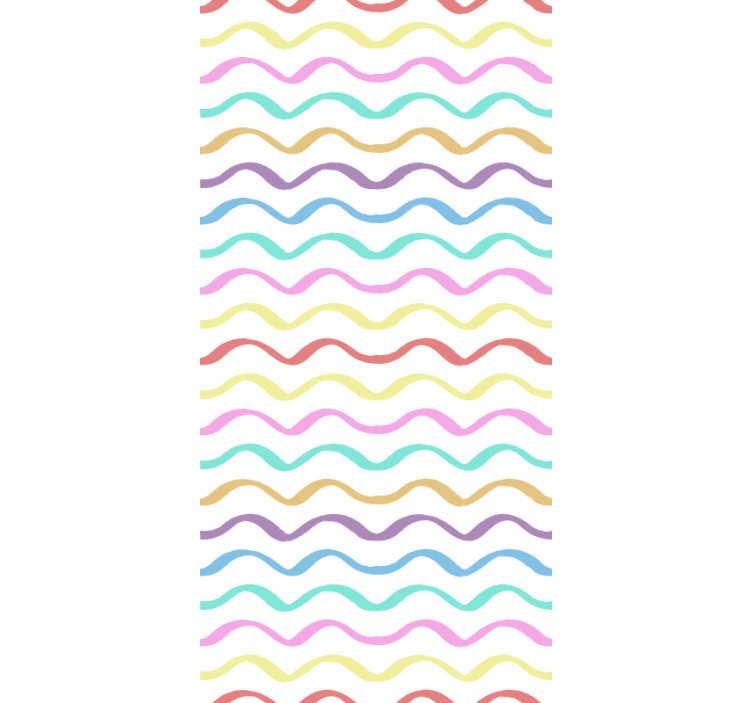 Colorful wavy lines children room roller blind - TenStickers