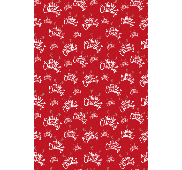 Merry Christmas Pattern text roller blind - TenStickers