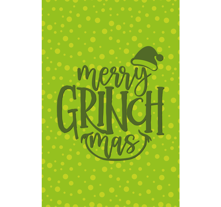 Merry Grinchmas Cheer text roller blind - TenStickers