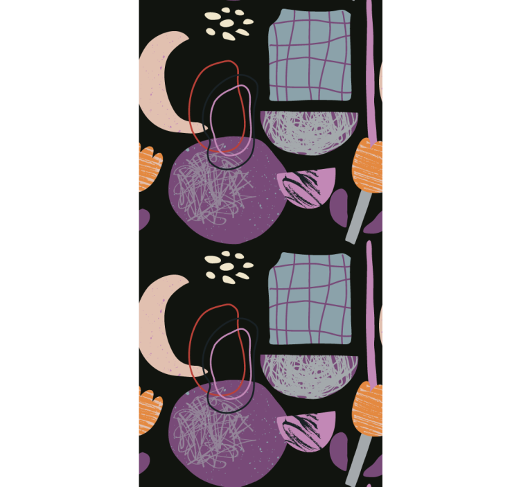 Abstract shape pattern modern roller blind - TenStickers