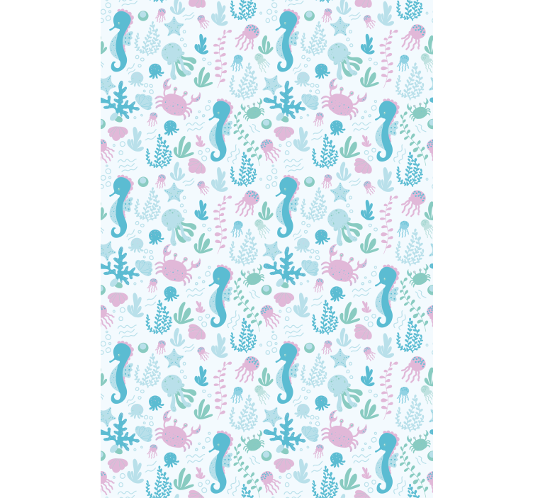 Pastel color sea animals and plants blind - TenStickers