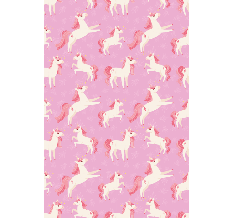 Pink unicorn fantasy children room roller blind - TenStickers