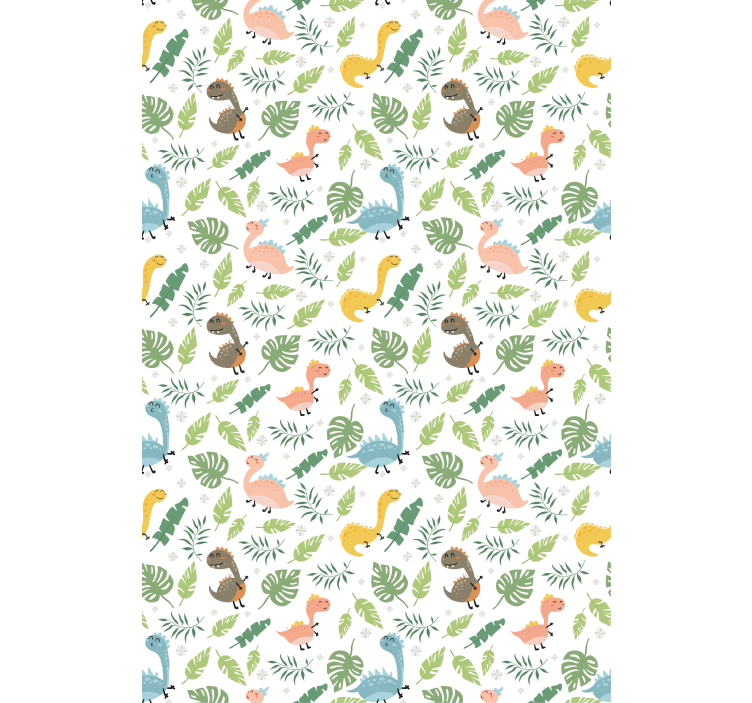Dinosaur roller blind with tropical dinosaur pattern - TenStickers