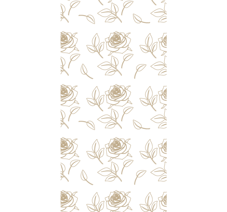 Delicate Rose Pattern flowers and plants roller blind - TenStickers