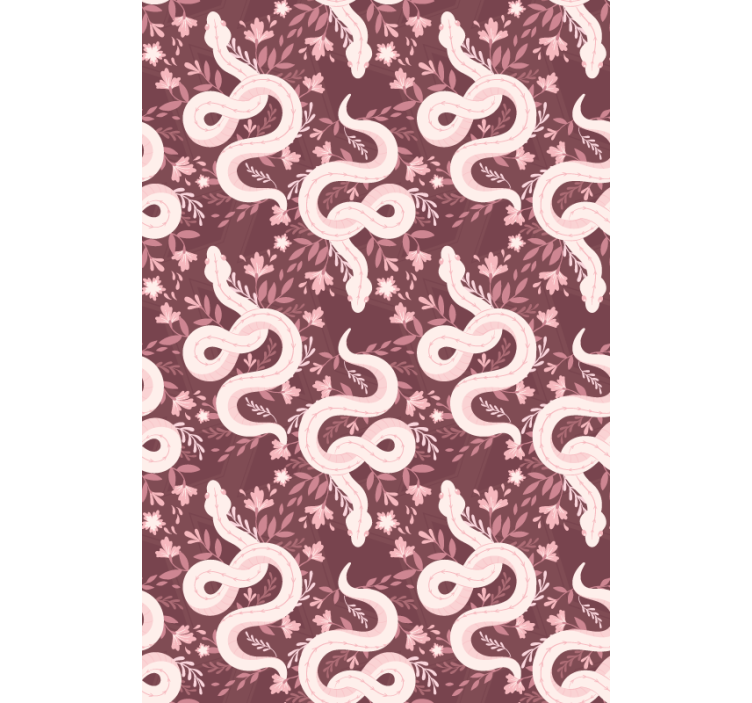 Coiling Serpents Floral animal roller blind - TenStickers