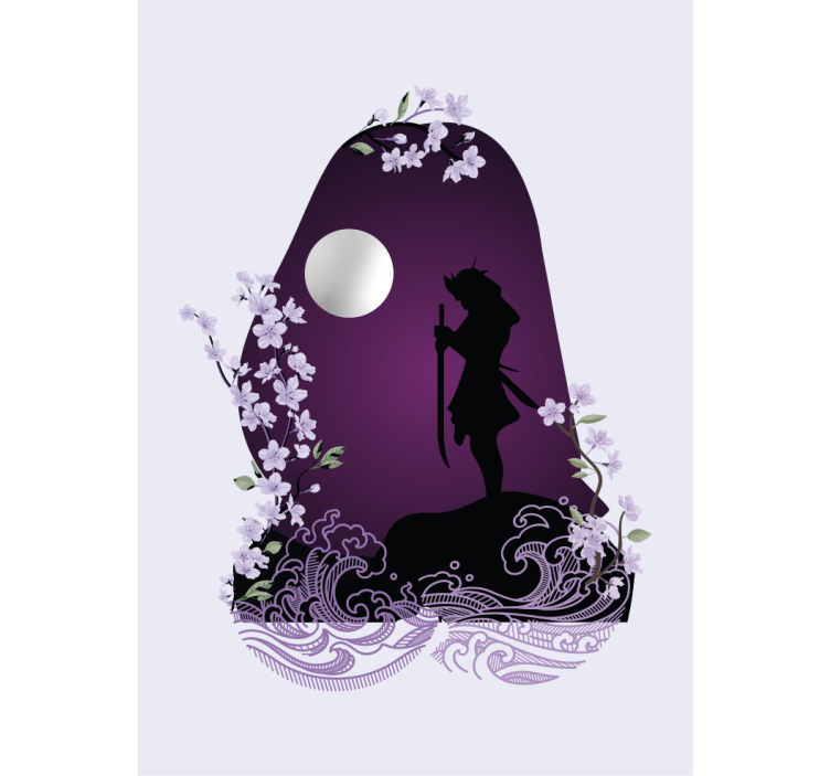 Swordsman Silhouette fun roller blind - TenStickers